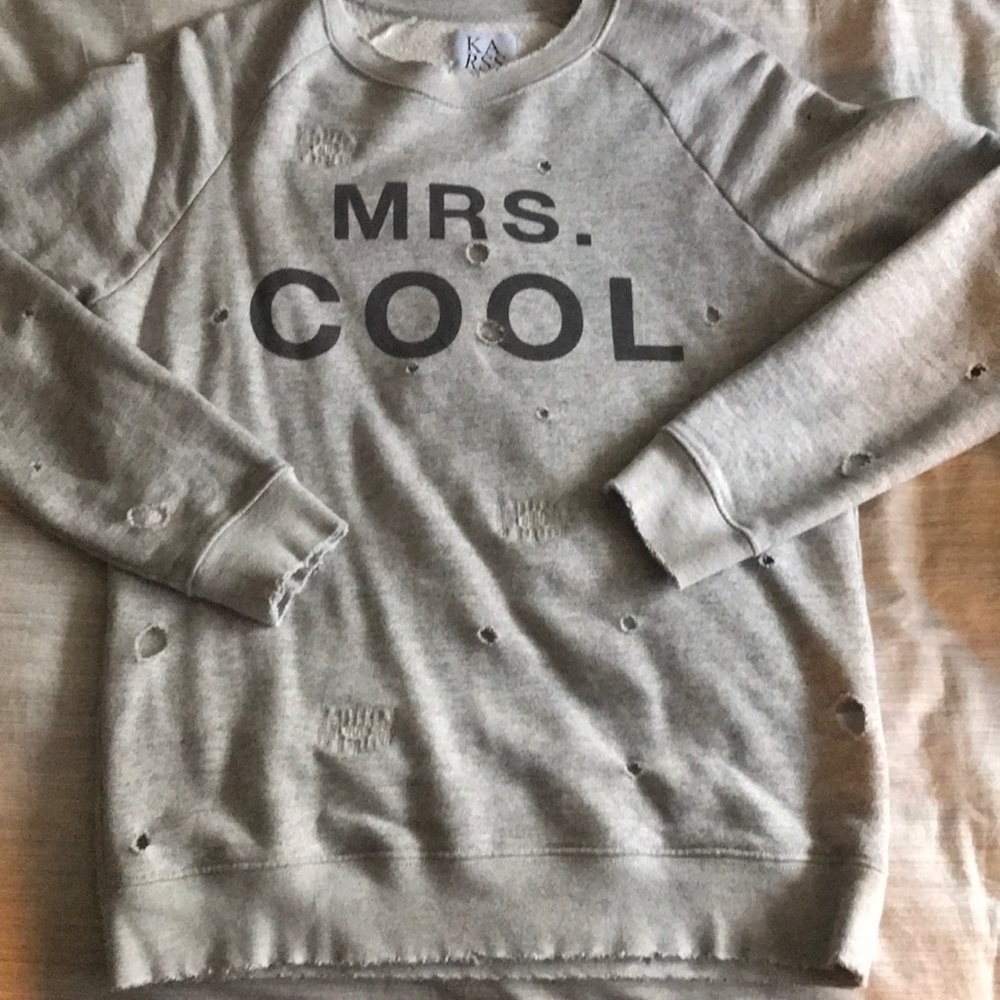 Zoe karssen “mrs cool” distressed sweater